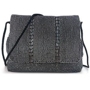 LA REGALE Women's Beaded Clutch Crossbody Handbag Purse in Black